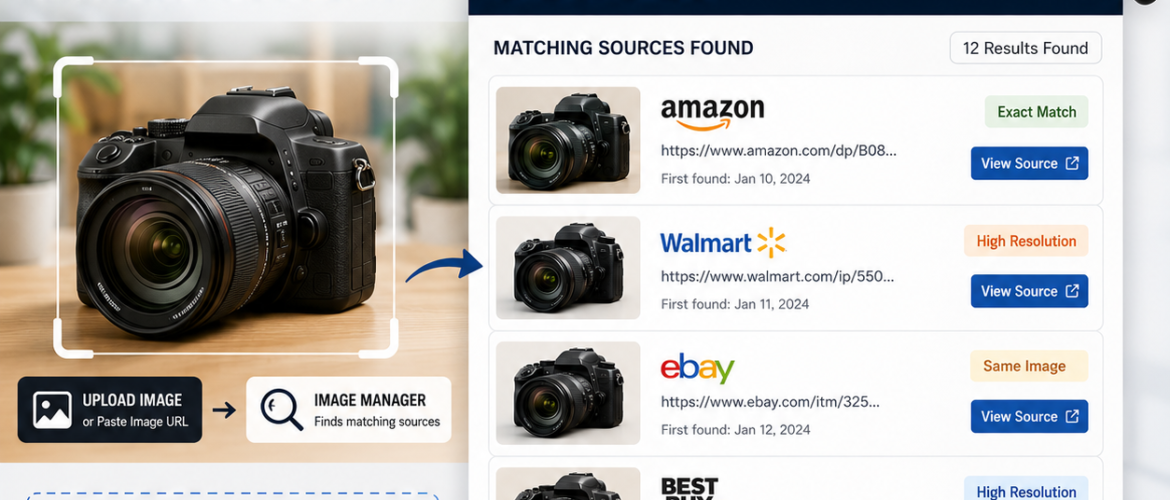 identify product image sources instanly