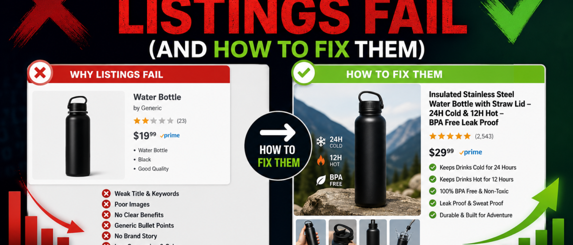 why most amazon listing fail